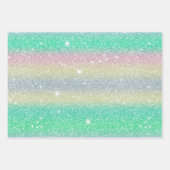 Glitzer Gold, Silber Geschenkpapier Set (Vorderseite 2)