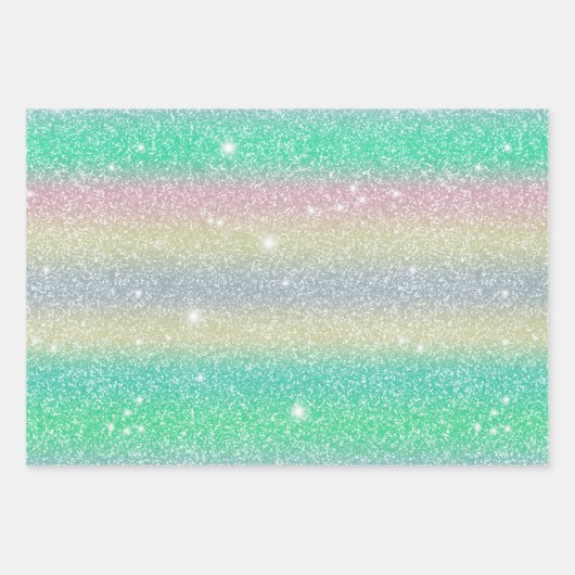 Glitzer Gold, Silber Geschenkpapier Set (Vorderseite 2)