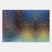 Glitzer Gold, Silber Geschenkpapier Set (Vorderseite)