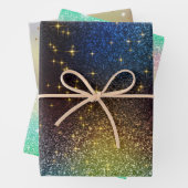 Glitzer Gold, Silber Geschenkpapier Set (Beispiel)