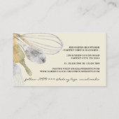Glitzer Gold Silberteiggebäck Kuchen Elfenbein Visitenkarte (Rückseite)