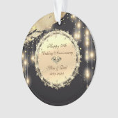 Glitzer Gold Stars 50 Jahre Hochzeit Ornament (Vorderseite)
