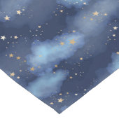 Glitzer Gold Stars Dark Blue Sky Muster Mittelgroßer Tischläufer (Ecke)