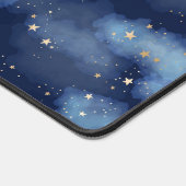 Glitzer Gold Stars Dark Blue Sky Muster Schreibtischunterlage (Ecke)