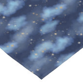 Glitzer Gold Stars Dark Blue Sky Muster Tischdecke (Schrägansicht)