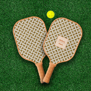 Glitzer Gold Stars Individuelle Name Pickleball Schläger