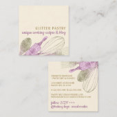 Glitzer Gold staubige Konditorei Backbäckerei Koch Quadratische Visitenkarte (Vorne/Hinten)