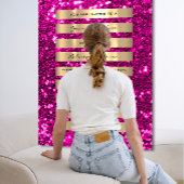 Glitzer Gold Streifen Champagner Rosa Fuchsia Einladung