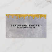 Glitzer Gold Tropfen Textur Hintergrund Visitenkarte (Vorderseite)