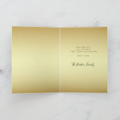 Glitzer Gold und Black Christmas Holiday Karte (Innenseite)