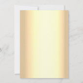 Glitzer Gold und Elfenbeinhochzeit Einladung (Rückseite)