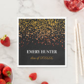 Glitzer Gold und Orange Serviette (Beispiel)