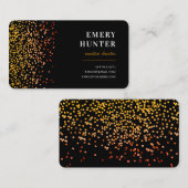 Glitzer Gold und Orange Visitenkarte (Vorne/Hinten)
