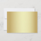 Glitzer Gold Wedding RSVP Karte (Rückseite)