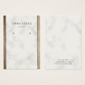 Glitzer Gold Weißer Marmor ・ Erdsichtung (Vorne & Hinten)