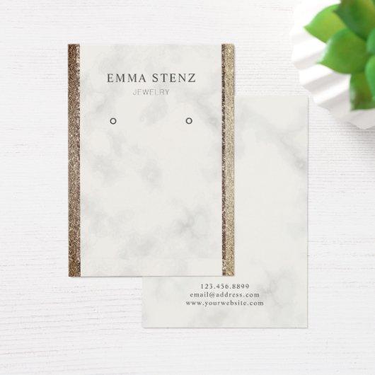 Glitzer Gold Weißer Marmor ・ Erdsichtung (Schreibtisch)