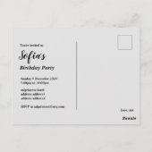 Glitzer Goldballon für 60. Geburtstagsparty Postkarte (Rückseite)