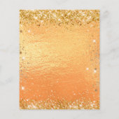 Glitzer-Goldeinladung zum Geburtstag (Rückseite)