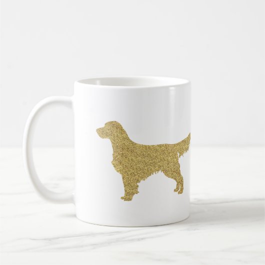 Glitzer Golden Retriever Tasse (Links)
