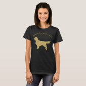 Glitzer Golden Retriever vor Typen T - Shirt (Vorne ganz)