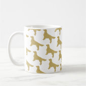 Glitzer Goldenes Retriever-Muster Kaffeetasse (Links)