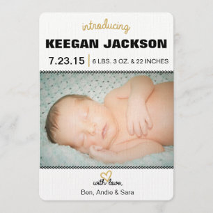 Glitzer-Goldgeburts-Mitteilung Ankündigung