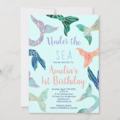 Glitzer Goldmedaille Glitzer blau 1. Geburtstag Einladung (Vorderseite)