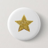 Glitzer Goldstar Button (Vorderseite)