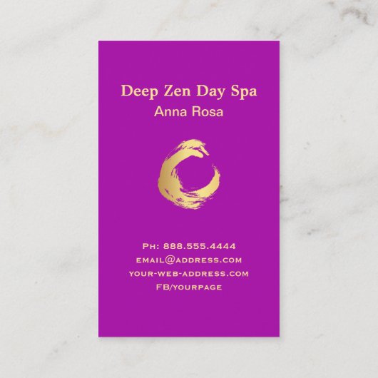 *~* Glitzer-Goldzen-Bürste Reiki Meditation Visitenkarte (Rückseite)