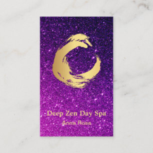 *~* Glitzer-Goldzen-Bürste Reiki Meditation Visitenkarte