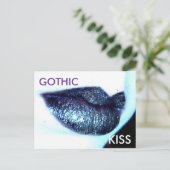 Glitzer, GOTHIK, KISS Postkarte (Stehend Vorderseite)