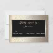 Glitzer Grad Cap, Confetti Champagne Abschluss RSVP Karte (Rückseite)