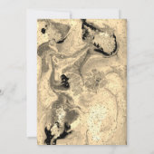 Glitzer Grad Cap, Confetti Gold Marmor Abschluss Einladung (Rückseite)