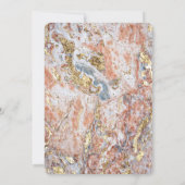 Glitzer Grad Cap, Confetti Ombre Marble Abschluss Einladung (Rückseite)