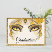 Glitzer Grad Card Einladung (Stehend Vorderseite)