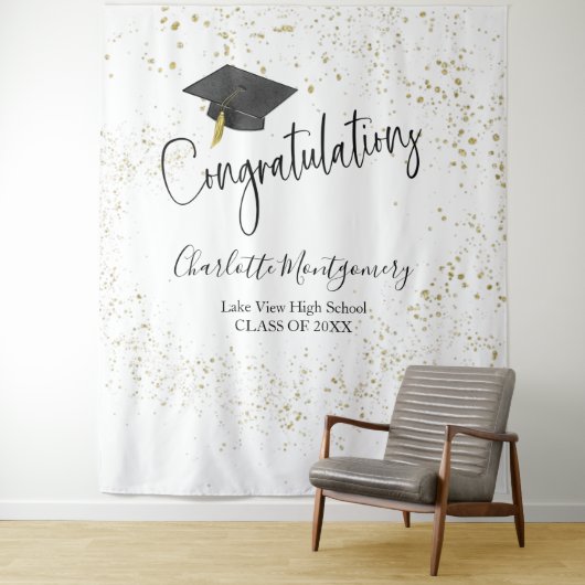 Glitzer Grad Party Hintergrund für Schulabbruch Wandteppich (Beispiel)