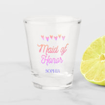 Glitzer Gradation Heart Trauzeugin Glass