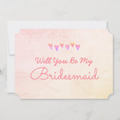 Glitzer Gradation Heart werden Sie meine Bridesmai Einladung (Vorderseite)