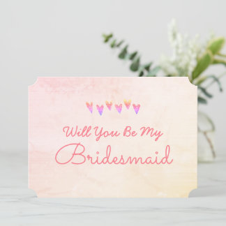 Glitzer Gradation Heart werden Sie meine Bridesmai Einladung