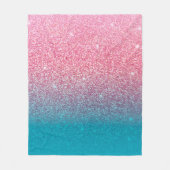 Glitzer Gradient Pink Fleecedecke (Vorderseite)