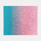 Glitzer Gradient Pink Fleecedecke (Vorderseite (Horizontal))