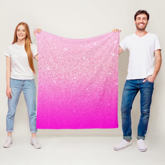 Glitzer Gradient Pink Fleecedecke (Beispiel)