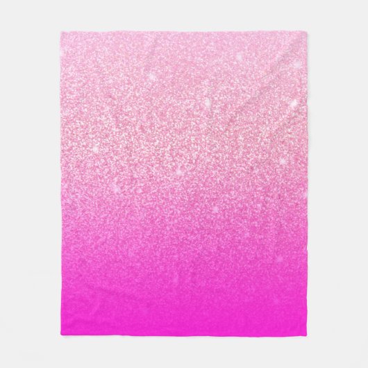Glitzer Gradient Pink Fleecedecke (Vorderseite)