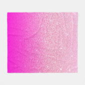Glitzer Gradient Pink Fleecedecke (Vorderseite (Horizontal))