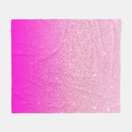 Glitzer Gradient Pink Fleecedecke (Vorderseite (Horizontal))
