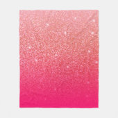 Glitzer Gradient Pink Fleecedecke (Vorderseite)