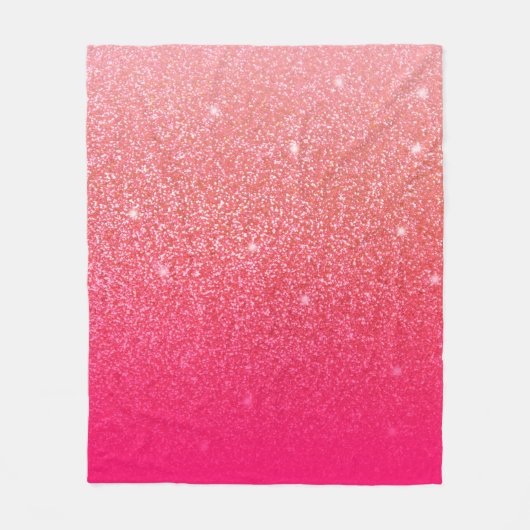 Glitzer Gradient Pink Fleecedecke (Vorderseite)