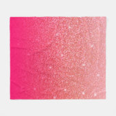 Glitzer Gradient Pink Fleecedecke (Vorderseite (Horizontal))