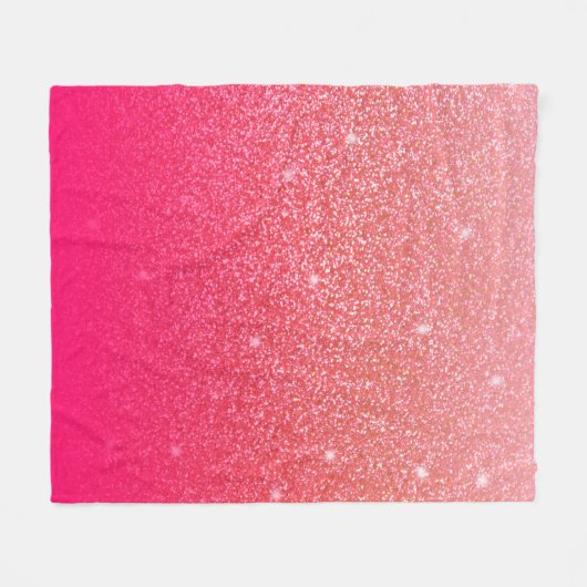 Glitzer Gradient Pink Fleecedecke (Vorderseite (Horizontal))
