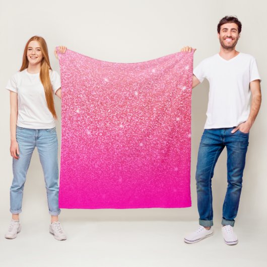 Glitzer Gradient Pink Fleecedecke (Beispiel)
